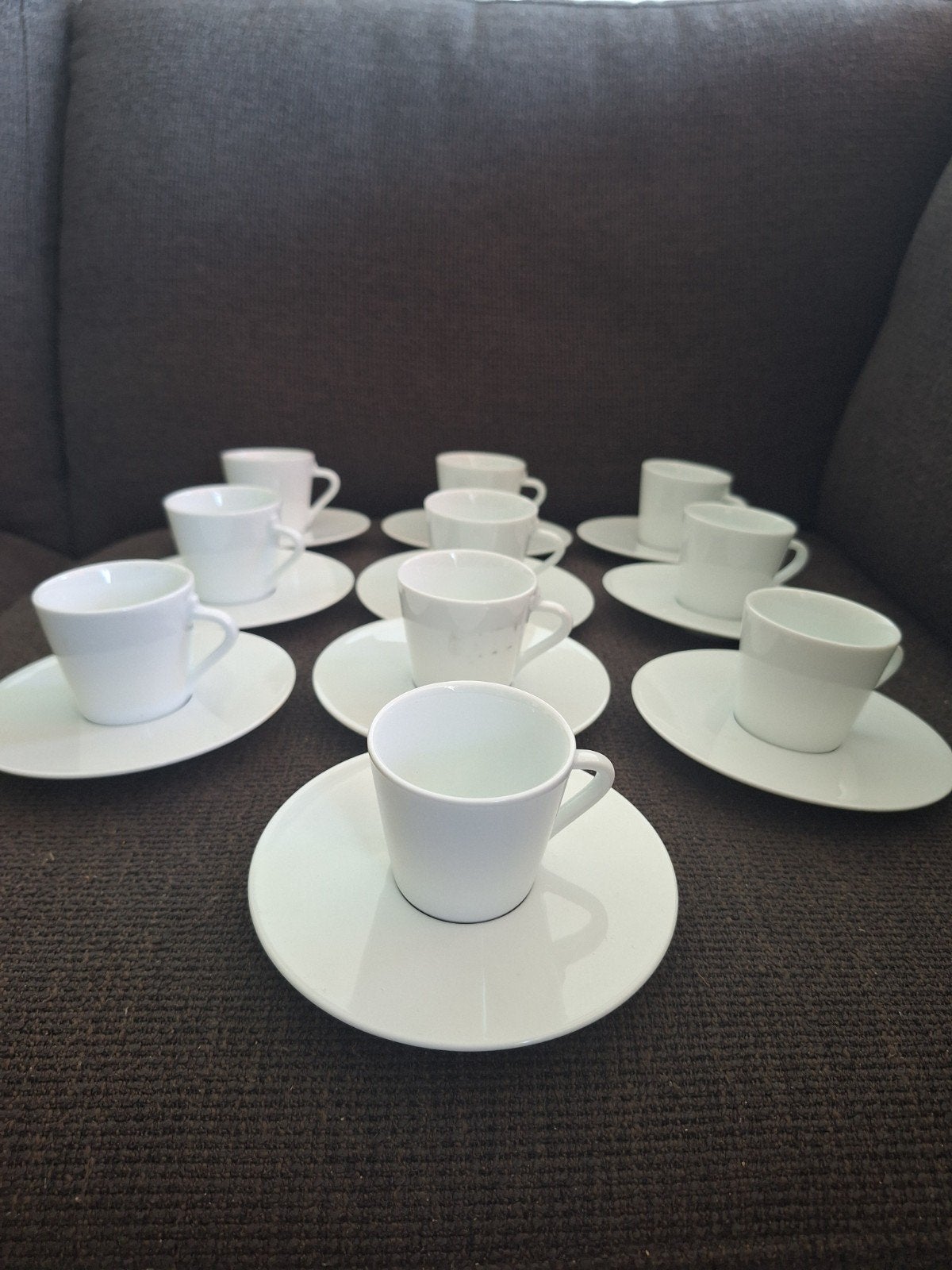 NESPRESSO espresso Andrée Putman kopjes, donkerbruine strip, Ophalen of Verzenden