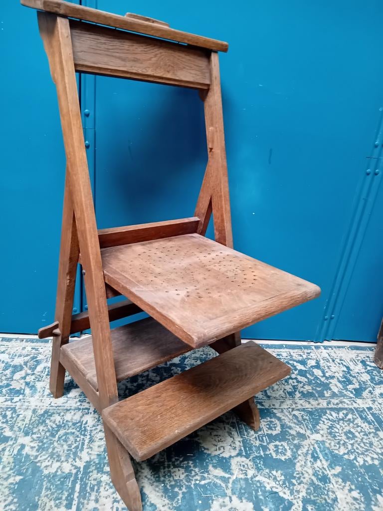Antieke Kerkstoel / Bidstoel - Uniek Houten Meubel, Antiek en Kunst, Antiek | Meubels | Stoelen en Banken, Ophalen