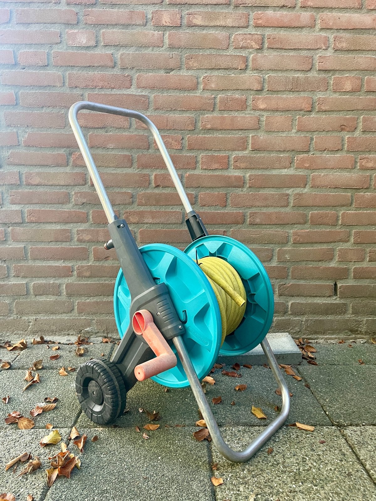Gardena Tuinslanghaspel met slang, Tuin en Terras, Ophalen, Gebruikt, Tuinslanghaspel