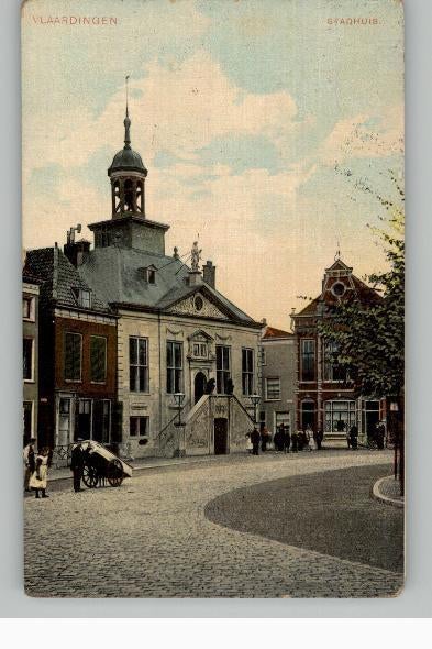 Vlaardingen Stadhuis  st 1909, Verzenden, Voor 1920, Gelopen, Zuid-Holland