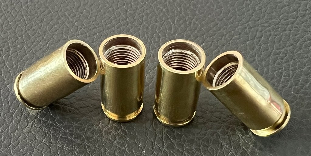4 Ventieldopjes gemaakt van 9 mm hulzen, Verzenden, Nieuw, Universele onderdelen