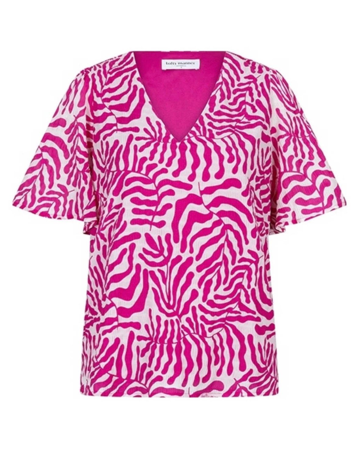 Lofty Manner top roze S, Kleding | Dames, Tops, Verzenden, Nieuw, Korte mouw, Roze