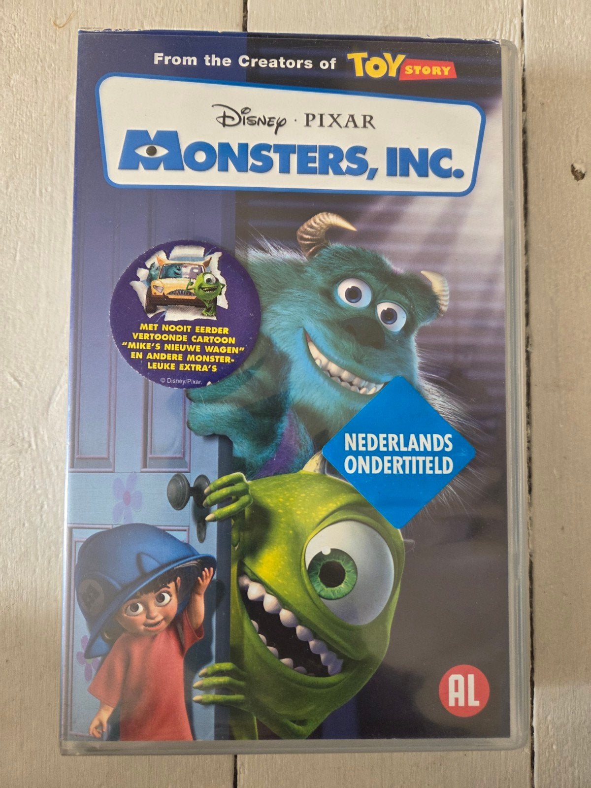 disney pixar monsters, inc. videoband, Cd's en Dvd's, VHS | Kinderen en Jeugd, Alle leeftijden, Ophalen of Verzenden, Gebruikt
