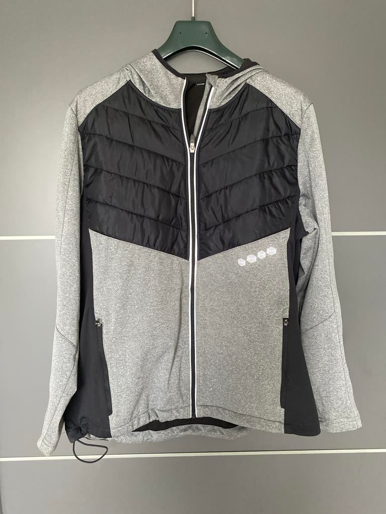 Crivit Sportief Jas - Grijs/Zwart - Maat L, Kleding | Heren, Sportkleding, Maat 52/54 (L), Ophalen of Verzenden, Zo goed als nieuw