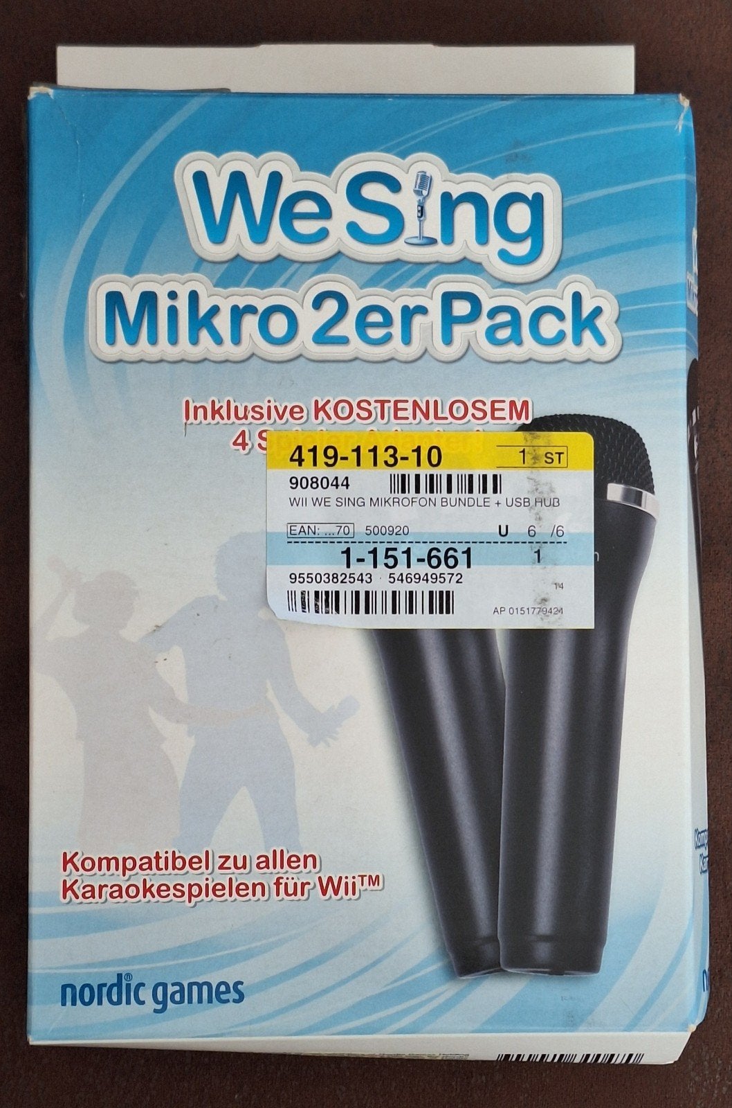 Wii We Sing Microfoon set met 2 microfoons en USB hub, Ophalen of Verzenden, Zo goed als nieuw, Met 2 controllers