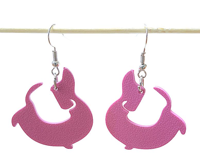 TECKEL oorbellen hard ROZE super cute!!!!, Oorbellen, Nieuw, Roze, Eveline@pimpschuur.nl
