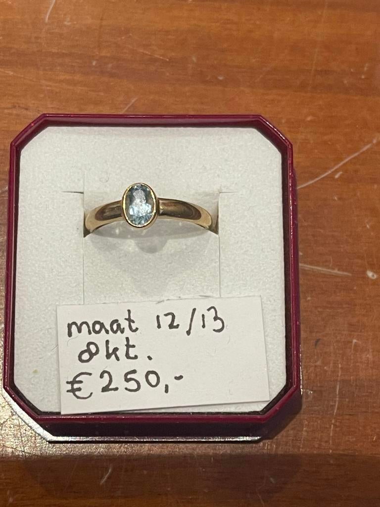 Ring 8kt maat 12/13, Sieraden, Tassen en Uiterlijk, Antieke sieraden, Goud, Ophalen of Verzenden