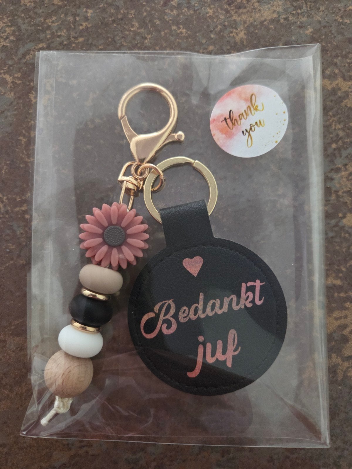 Sleutelhanger bedankt juf., Ophalen of Verzenden, Nieuw