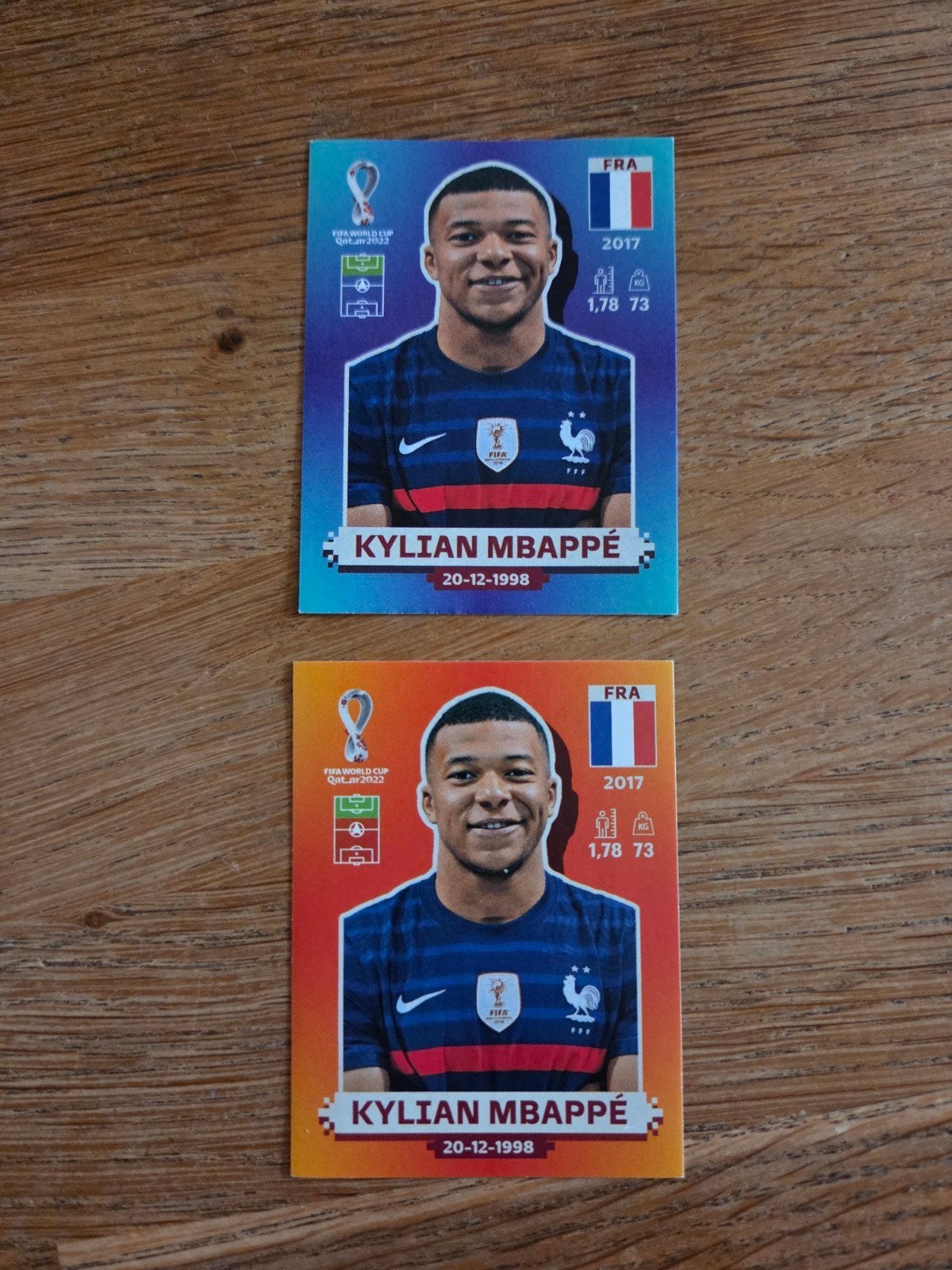 Panini WK 2022 Kylian Mbappé, Ophalen of Verzenden, Zo goed als nieuw, Buitenlandse clubs, Poster, Plaatje of Sticker