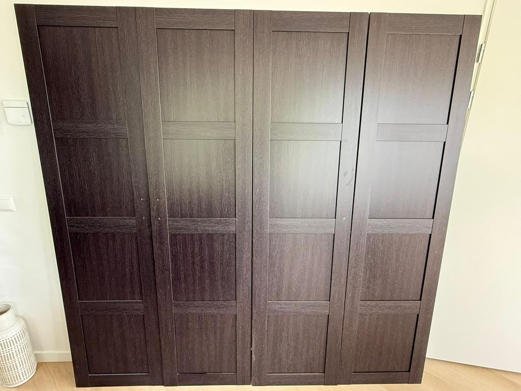 IKEA PAX deuren – zwart/bruin – 195 x 50 cm, Huis en Inrichting, Kasten | Kledingkasten, Ophalen, 50 tot 100 cm, Zo goed als nieuw