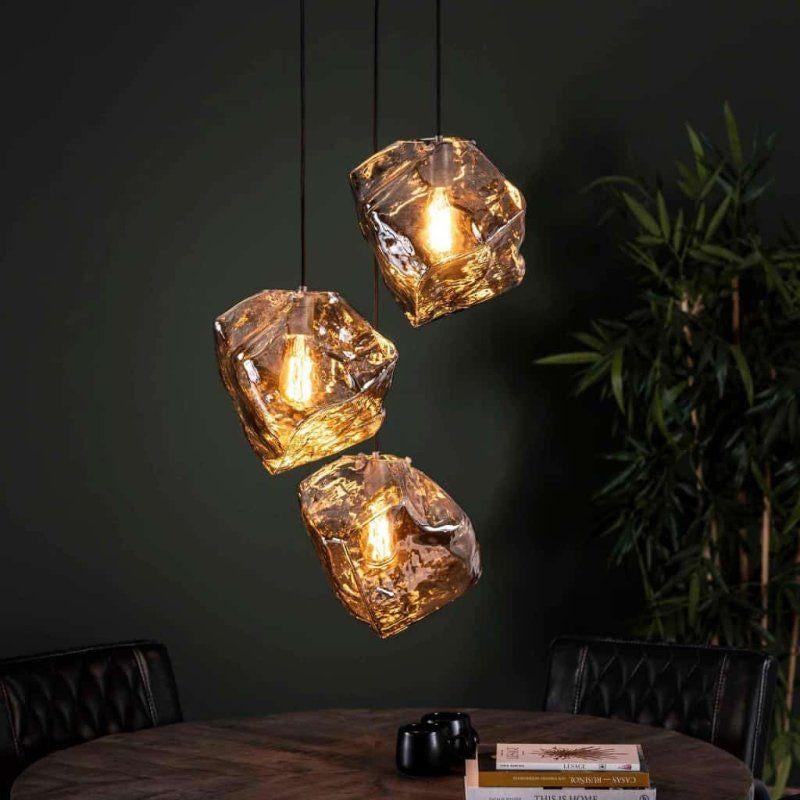 Hanglamp 3L Meteor stepped, Ophalen, Zo goed als nieuw, Minder dan 50 cm