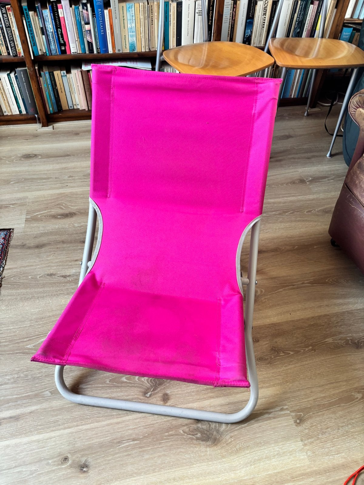 IKEA HÅMÖ strandstoel/vouwstoel - felroze, Ophalen, Gebruikt, Metaal, Inklapbaar