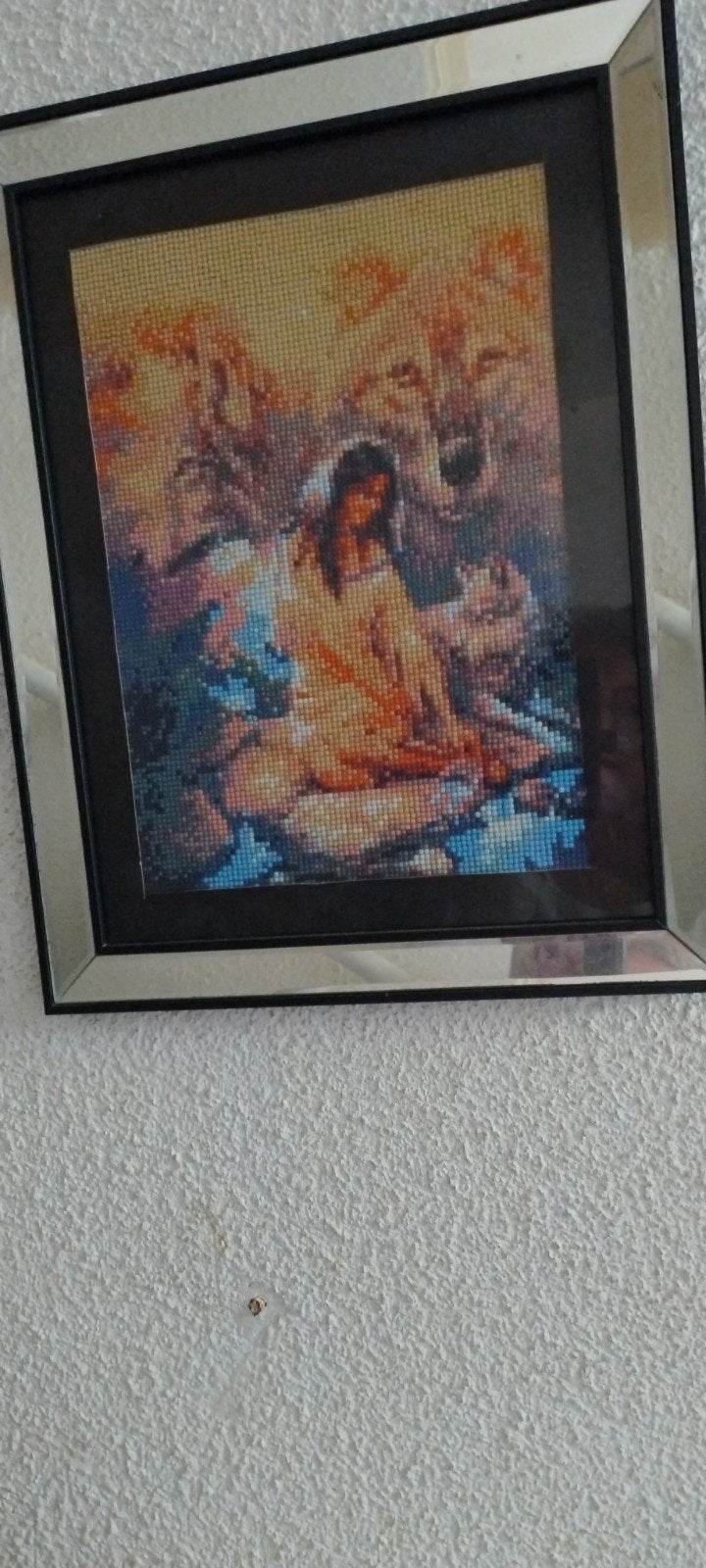 Diamond Painting: Vrouw met kind in spiegel lijst, Ophalen, Minder dan 50 cm, Overige typen, Zo goed als nieuw