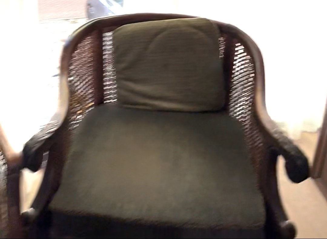 Set vintage Chippendale fauteuils met webbing, Ophalen