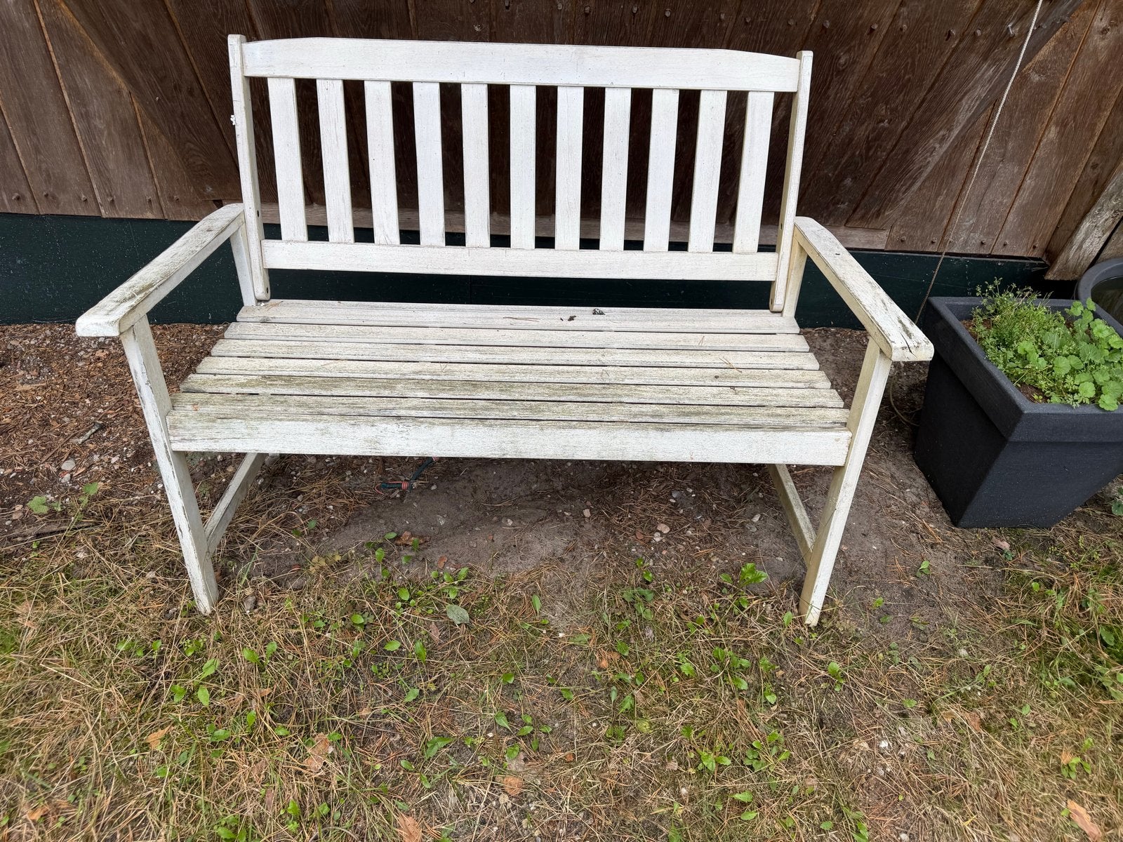 Houten tuinbank - Opknapper, Tuin en Terras, Ophalen, Gebruikt, Hout