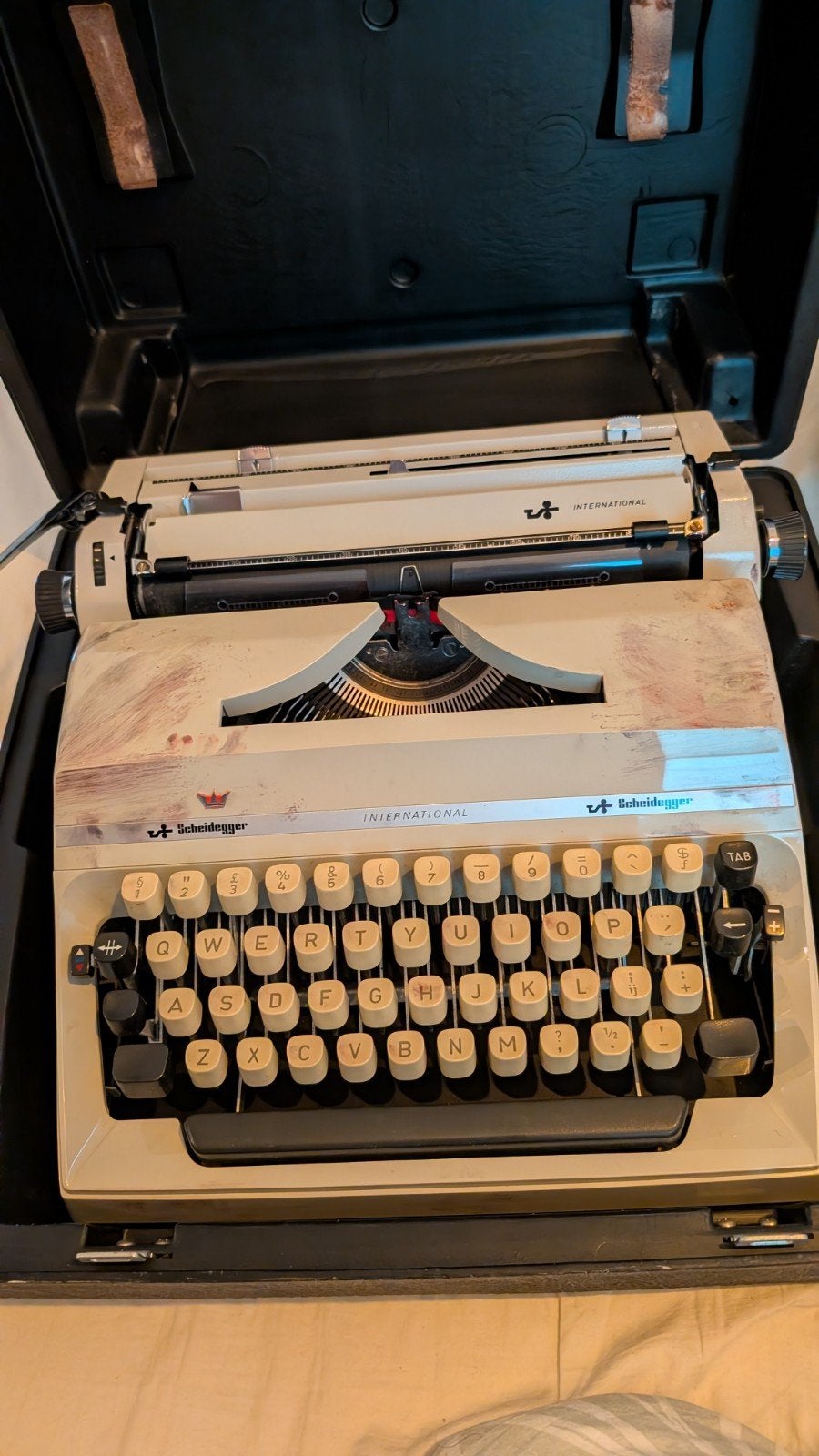 Scheidegger National typemachine, Diversen, Typemachines, Ophalen of Verzenden, Gebruikt