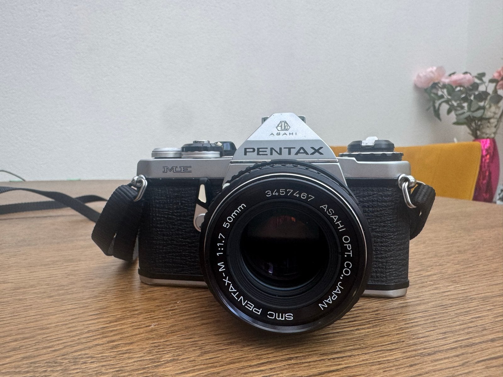 Pentax ME met SMC Pentax-M 50mm f/1.7, Ophalen of Verzenden, Gebruikt, Spiegelreflex, Pentax