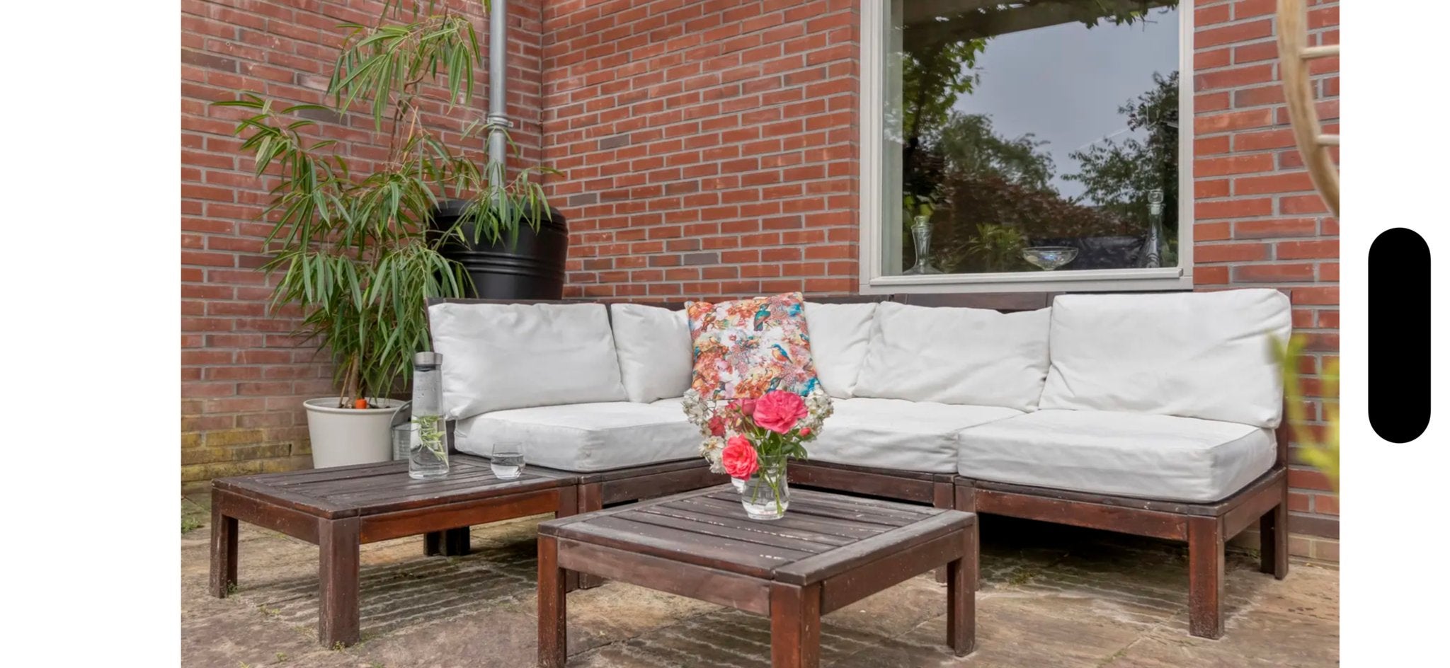 Ikea Loungeset en bijbehorende kussens duvholmen/frösön, Ophalen, 4 zitplaatsen, Gebruikt, Loungeset