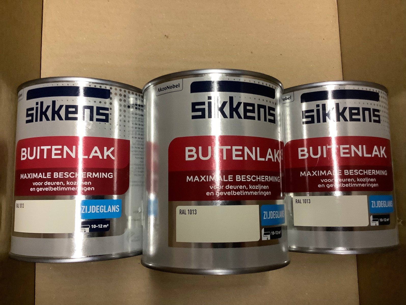 Sikkens zijdeglans buitenlak ral 1013, Ophalen of Verzenden, Nieuw, Grijs, Lak