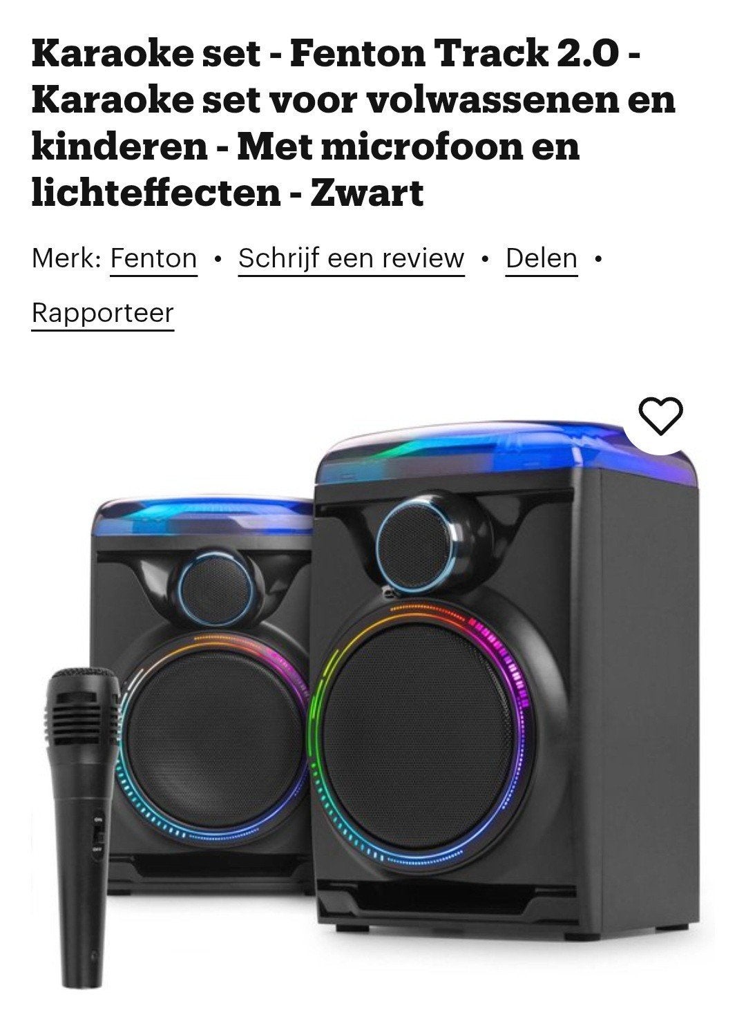 Fenton Karaoke set. NIEUW, Computers en Software, Ophalen of Verzenden, Nieuw, Fenton