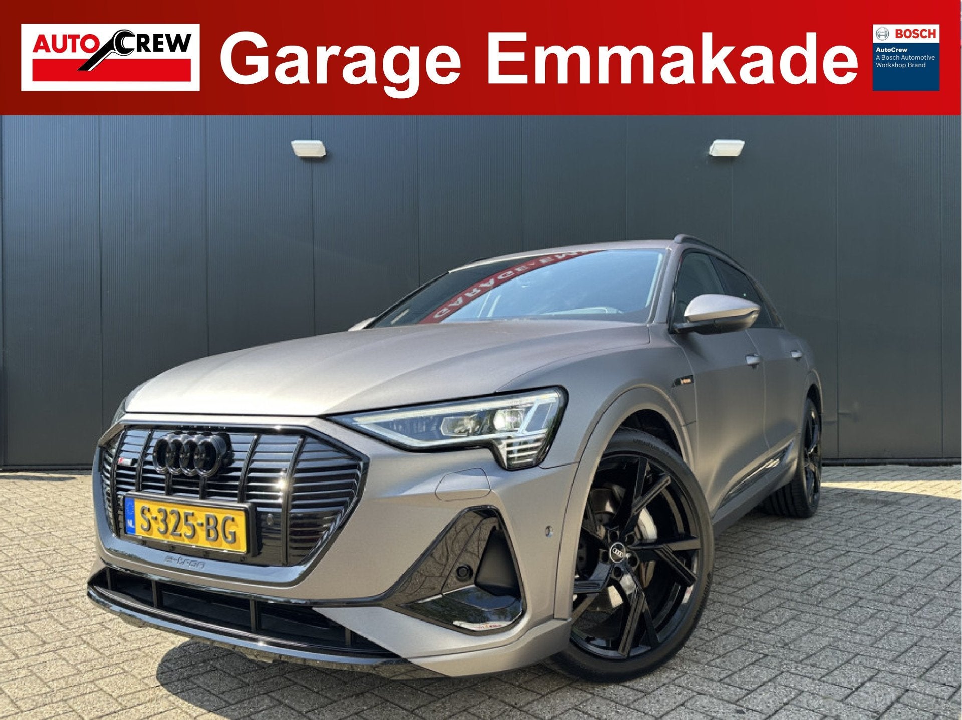 Audi e-tron 55 quattro S edition 95 kWh | SOH 96.3%, Automaat, Zwart, Leder en Stof, Origineel Nederlands