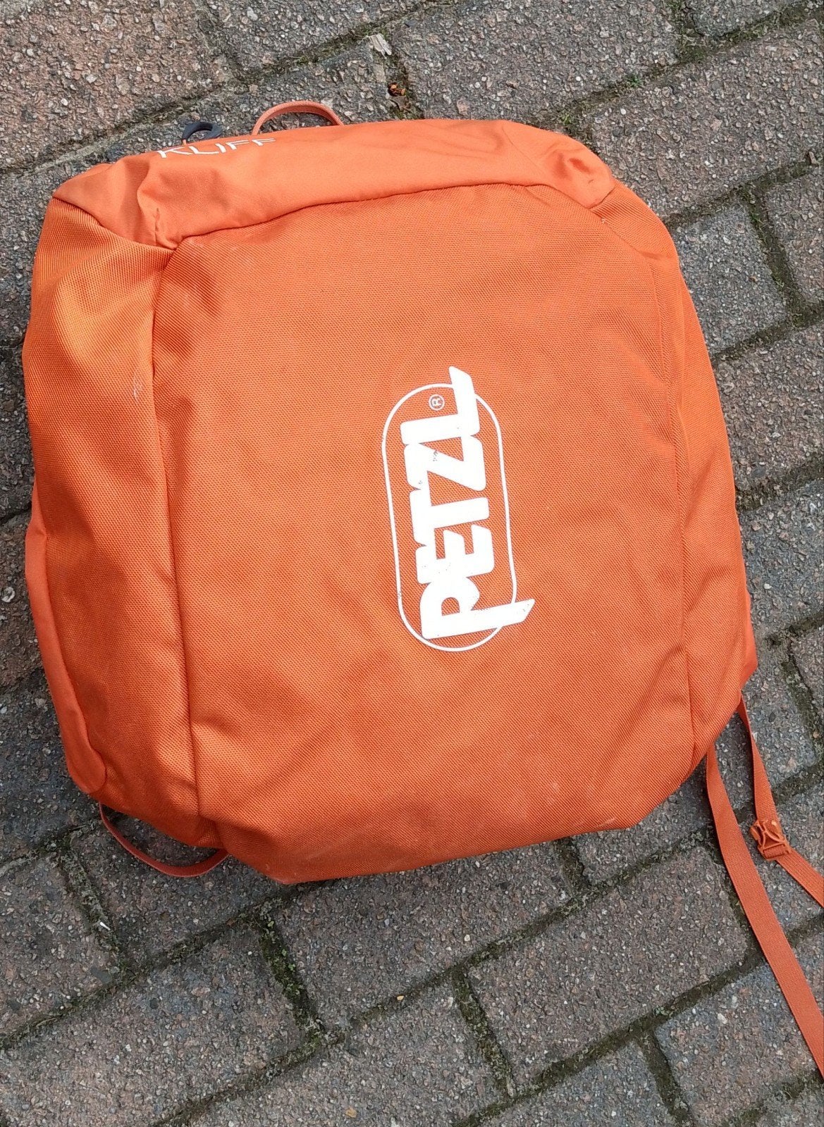 Petzl Klimgordel Rugzak met Touwzeil - Oranje, Ophalen of Verzenden, Gebruikt, Klimsport-accessoire