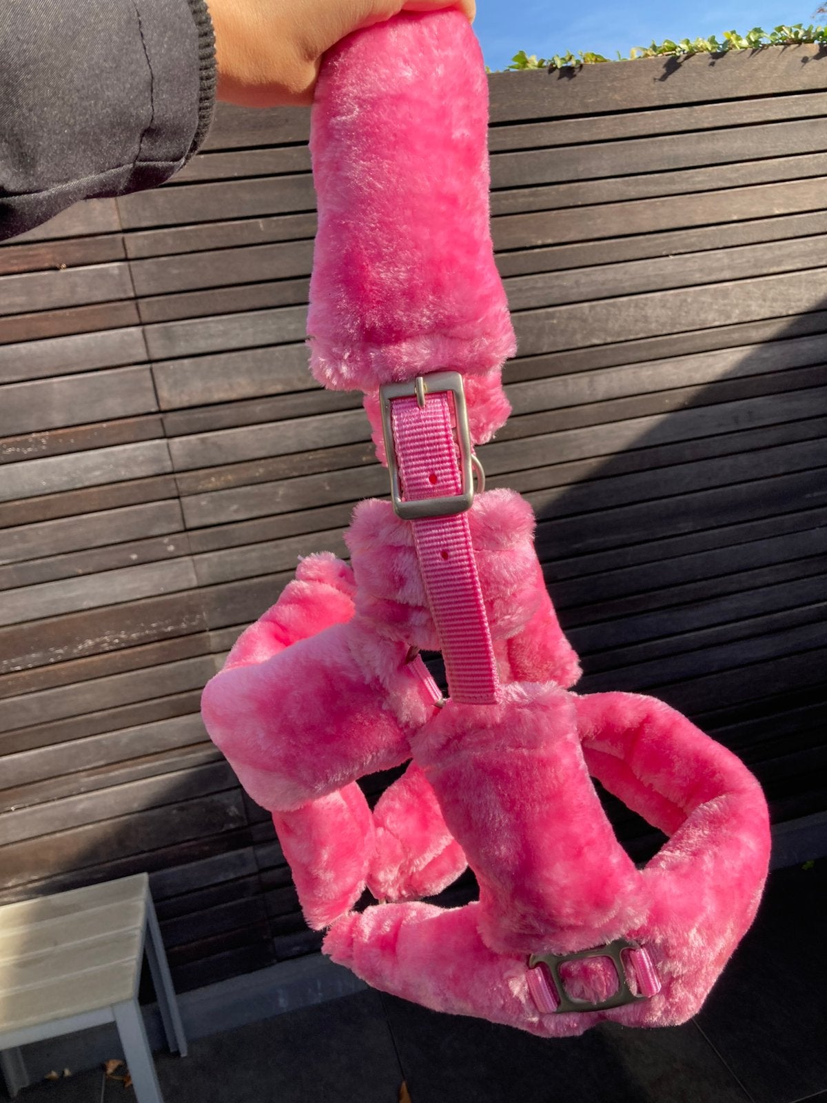 EJ superzacht felroze halster pony nieuw, Nieuw, Met bont, Roze, Dressuur