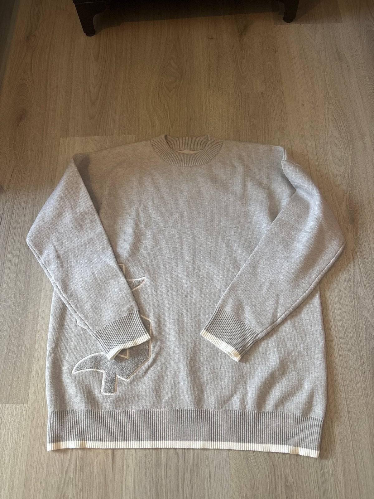 Y2K Trui Grijs Maat M met Dollar Teken, Kleding | Dames, Truien en Vesten, Ophalen of Verzenden, Zo goed als nieuw, Maat 38/40 (M)