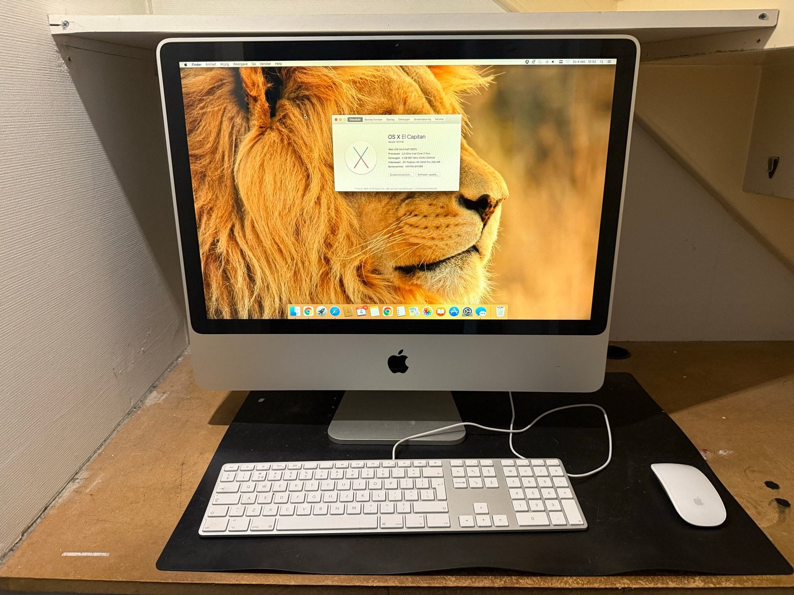 Apple iMac 24-inch (2007)- 2.4 GHz Core 2 Duo, 4GB RAM, Gebruikt, 2 tot 3 Ghz, IMac, Ophalen of Verzenden
