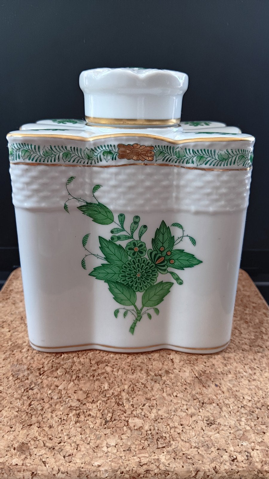 Herend Apponyi Groen Theebus ., Antiek en Kunst, Ophalen of Verzenden