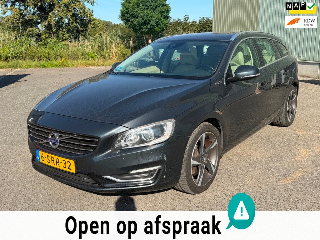 Volvo V60 2.4 D6 AWD Plug-In Hybrid Summum/Leder/Trekhaak/Op, Automaat, Beige, Vierwielaandrijving, 11 kWh