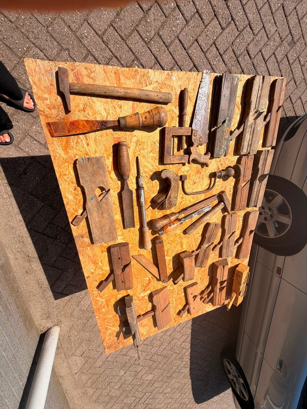 antiek vintage Timmermans gereedschap, Ophalen, Gebruikt