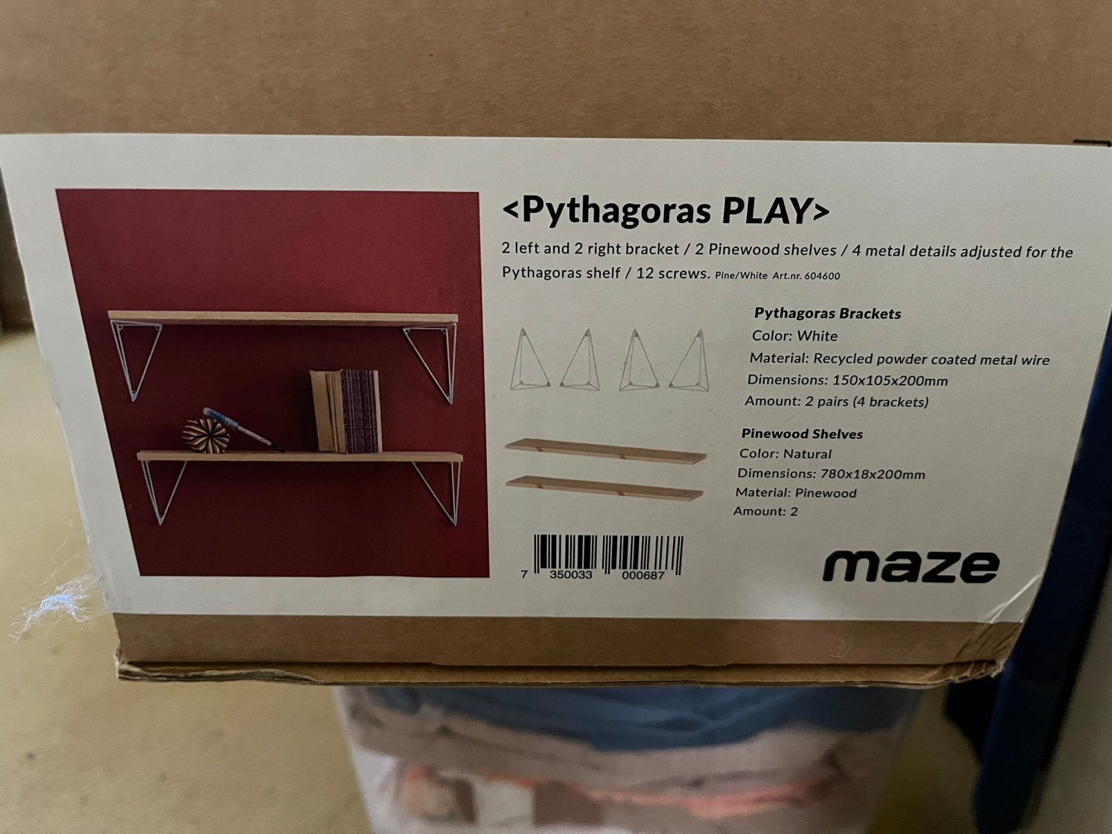 Nieuwe wand planken set Maze met 2 planken, Ophalen, Nieuw