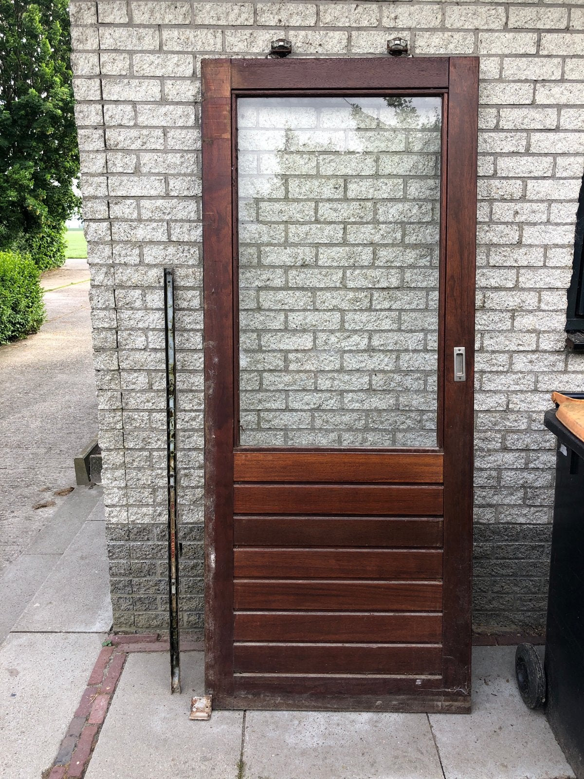Hardhouten schuifdeur, Doe-het-zelf en Verbouw, Deuren en Horren, Ophalen, Binnendeur, Glas, Schuifdeur