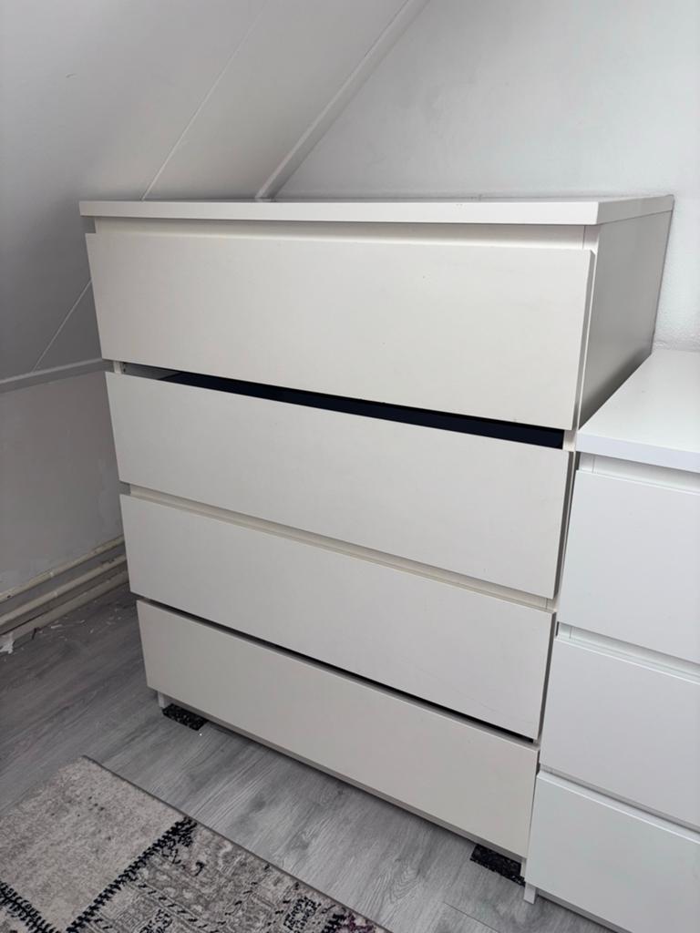 Ikea Malm ladekast met 4 lades, Ophalen, Gebruikt, 100 tot 150 cm, 50 tot 100 cm