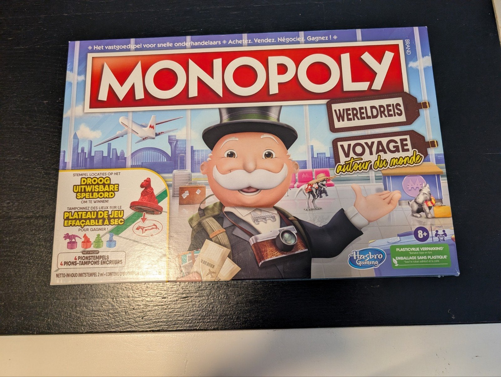 Monopoly Wereldreis - Compleet Gezelschapsspel, Drie of vier spelers, Ophalen of Verzenden, Gebruikt, Hasbro