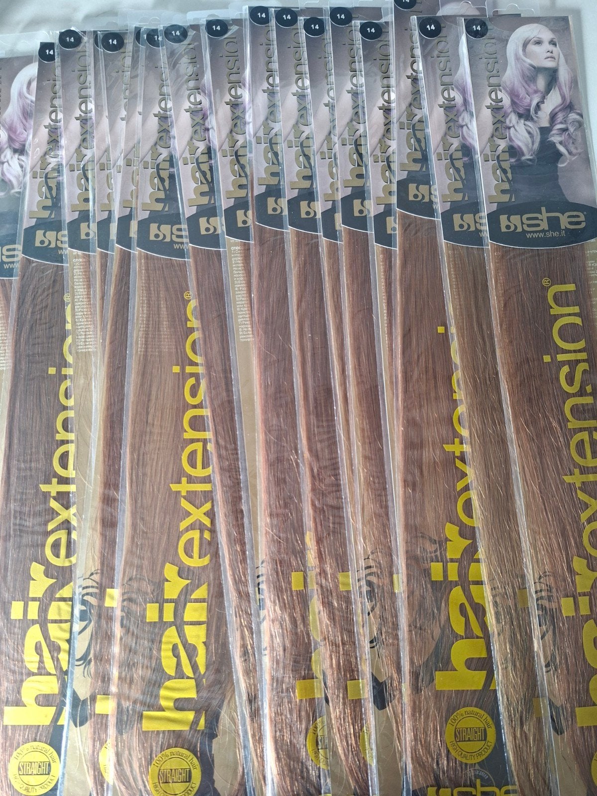 170 wax extensions kleur 14 55/60cm, Sieraden, Tassen en Uiterlijk, Ophalen of Verzenden, Nieuw, Pruik of Haarverlenging