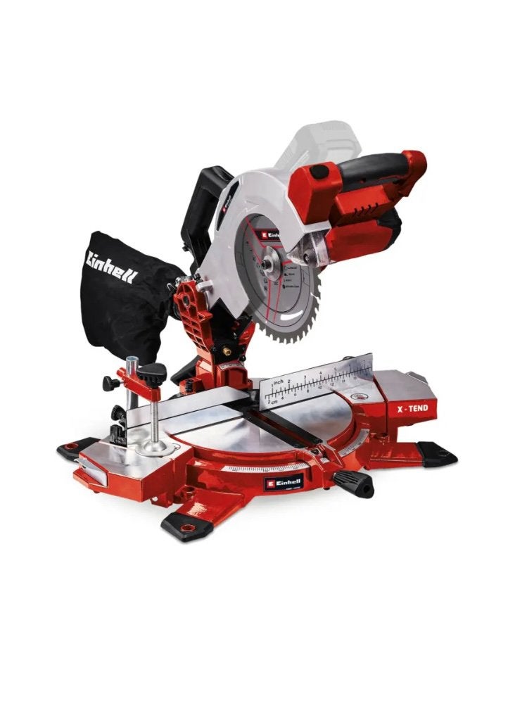 Einhell 18V kap-/Verstekzaag TE-MS 18/210 Li (zonder accu), Ophalen of Verzenden, Zo goed als nieuw, 1200 watt of meer, 30 tot 70 mm