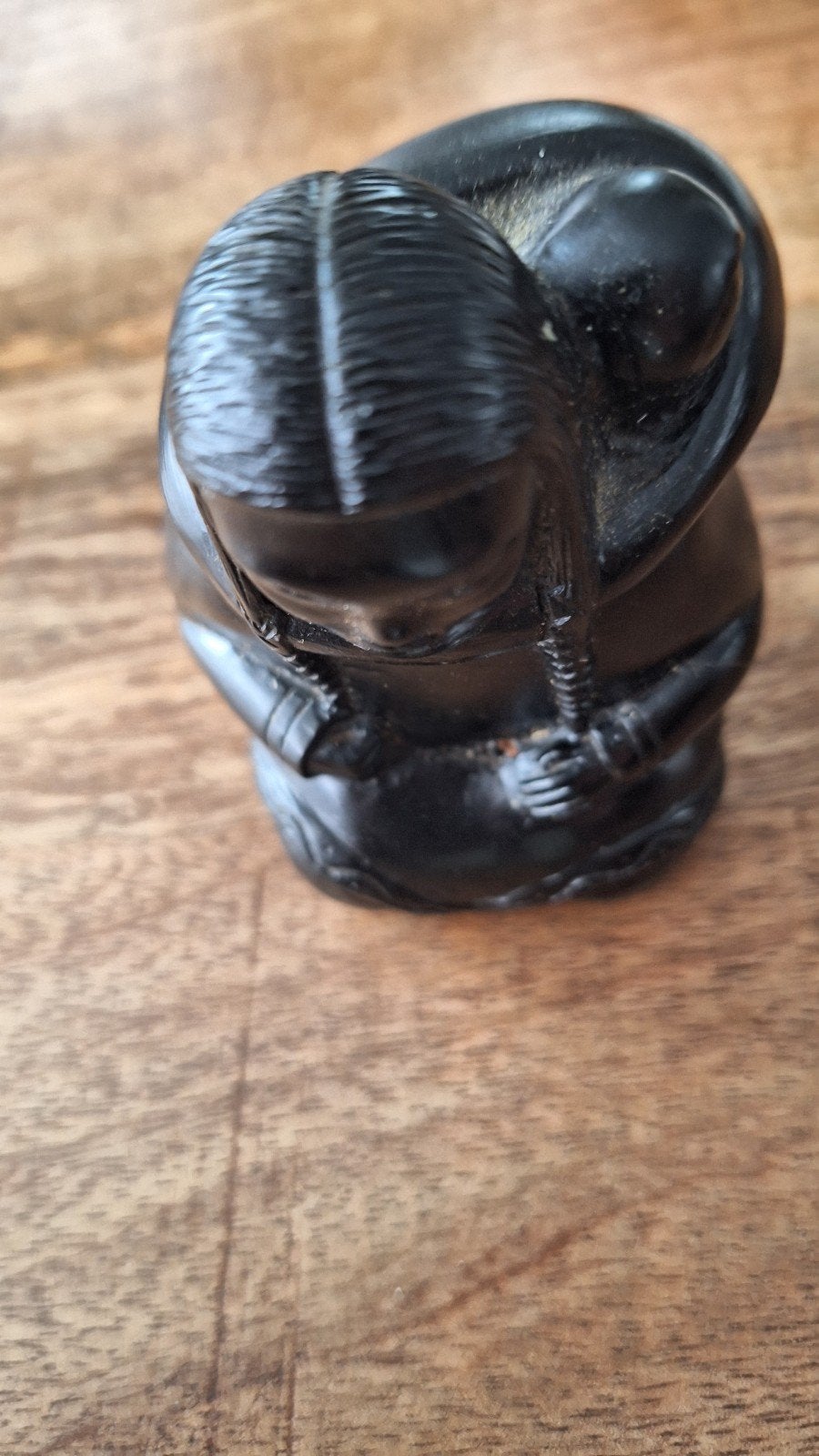 Zwarte Soma Vancouver sculptuur - Moeder en kind, Ophalen of Verzenden