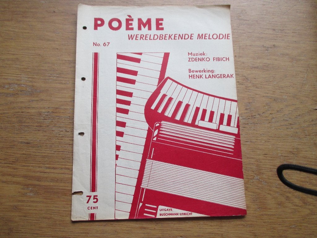 POÈME - BEWERKING HENK LANGRAK NO.67, Muziek en Instrumenten, Keyboard, Gebruikt, Klassiek, Ophalen of Verzenden