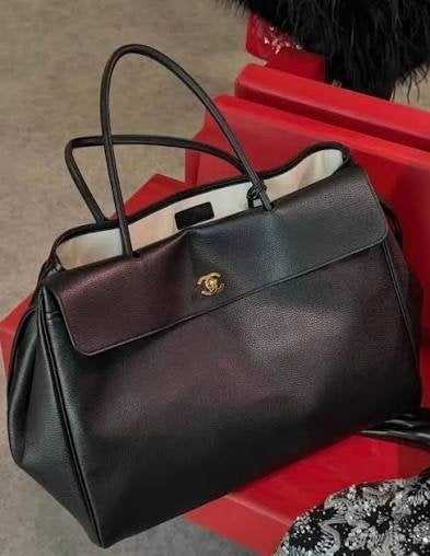 CC grote tas- Big shopper bag ***ECHT LEER***, Verzenden, Zo goed als nieuw, Zwart, 30 cm of meer