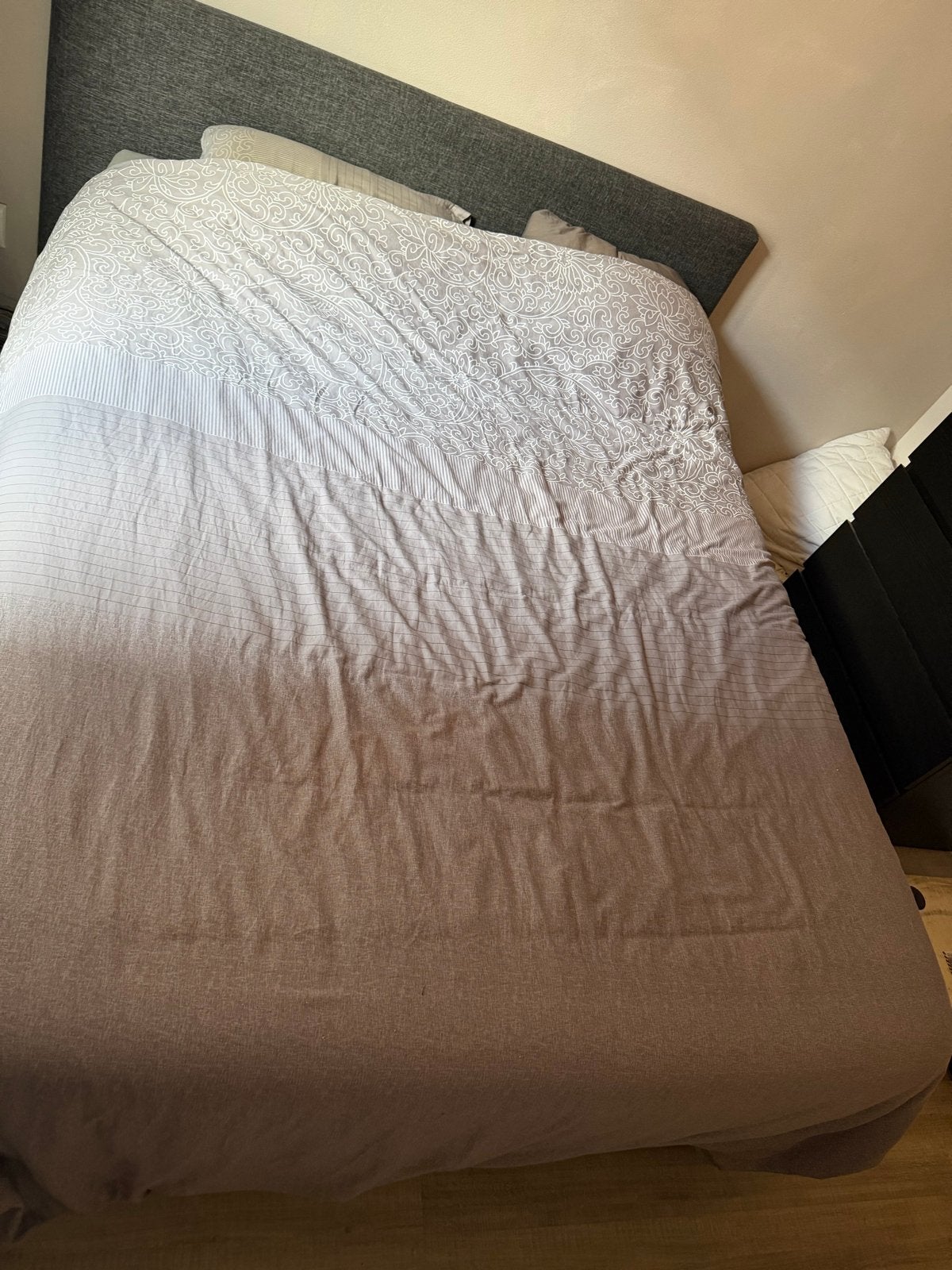 Net bed 160x200 met Emma matras en topper, Ophalen, Gebruikt, Tweepersoons, 200 cm