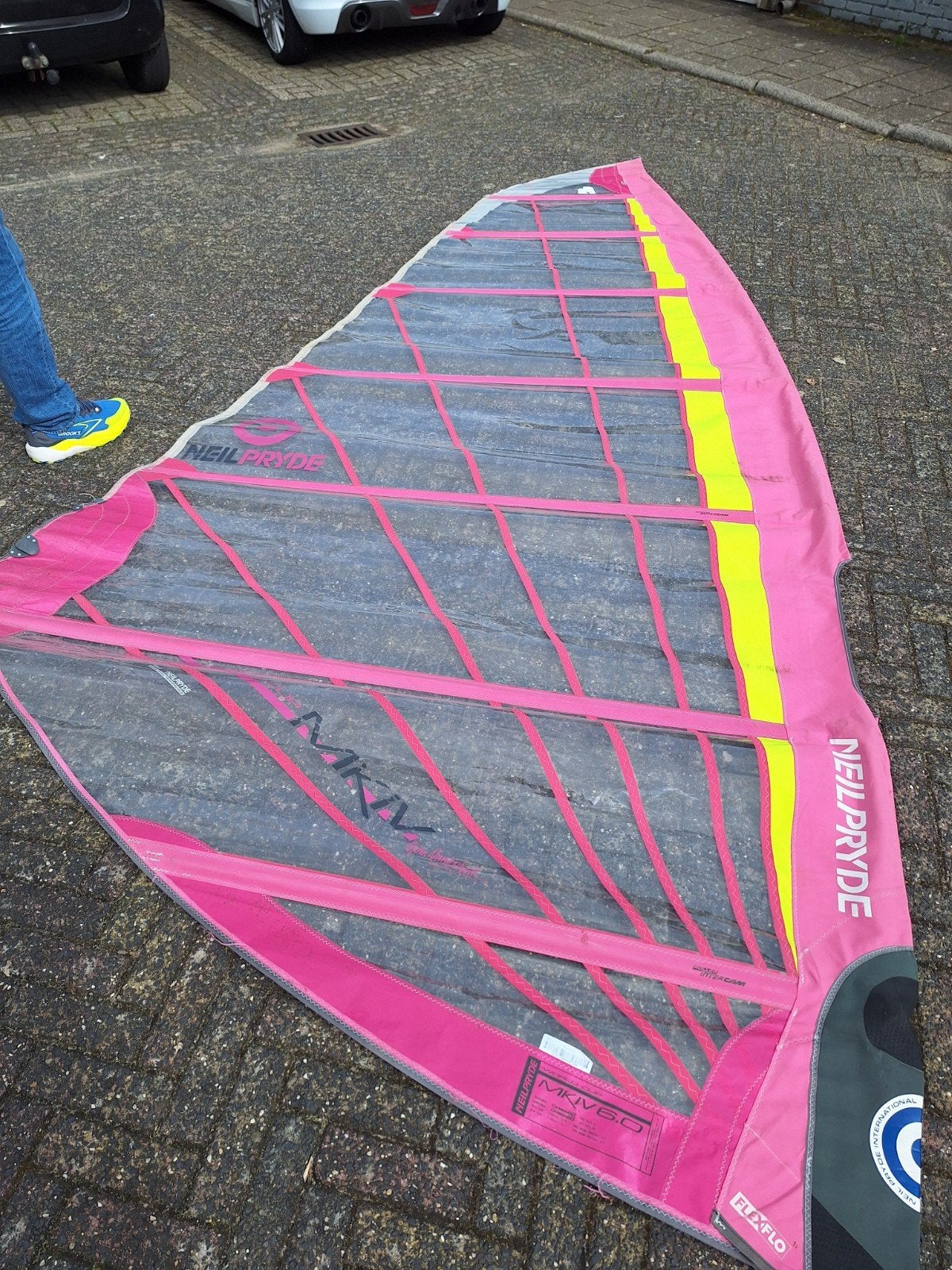Neilpryde MKIV 6.0 Windsurfzeil, Ophalen, Gebruikt, 5 tot 6.5 m², Neilpryde