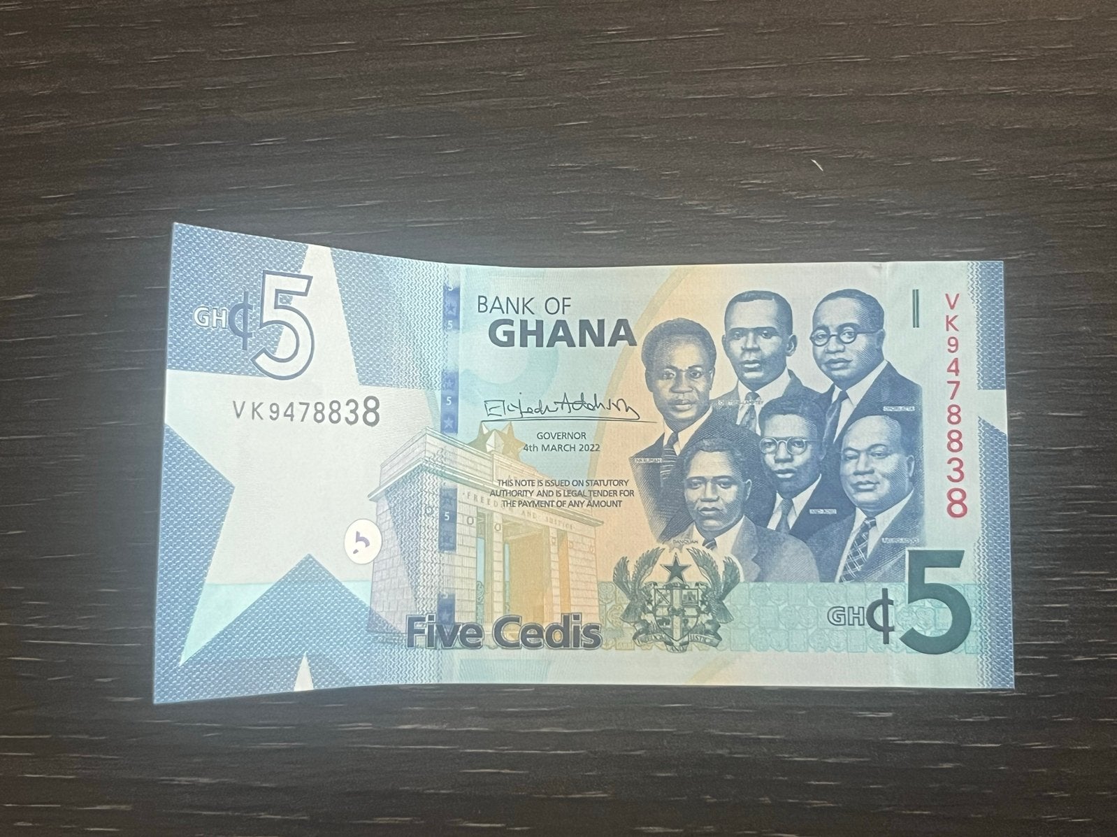 (UNC) Ghana 5 Cedis Bankbiljet - Afrikaanse Valuta, Postzegels en Munten, Bankbiljetten | Afrika, Ophalen of Verzenden, Los biljet