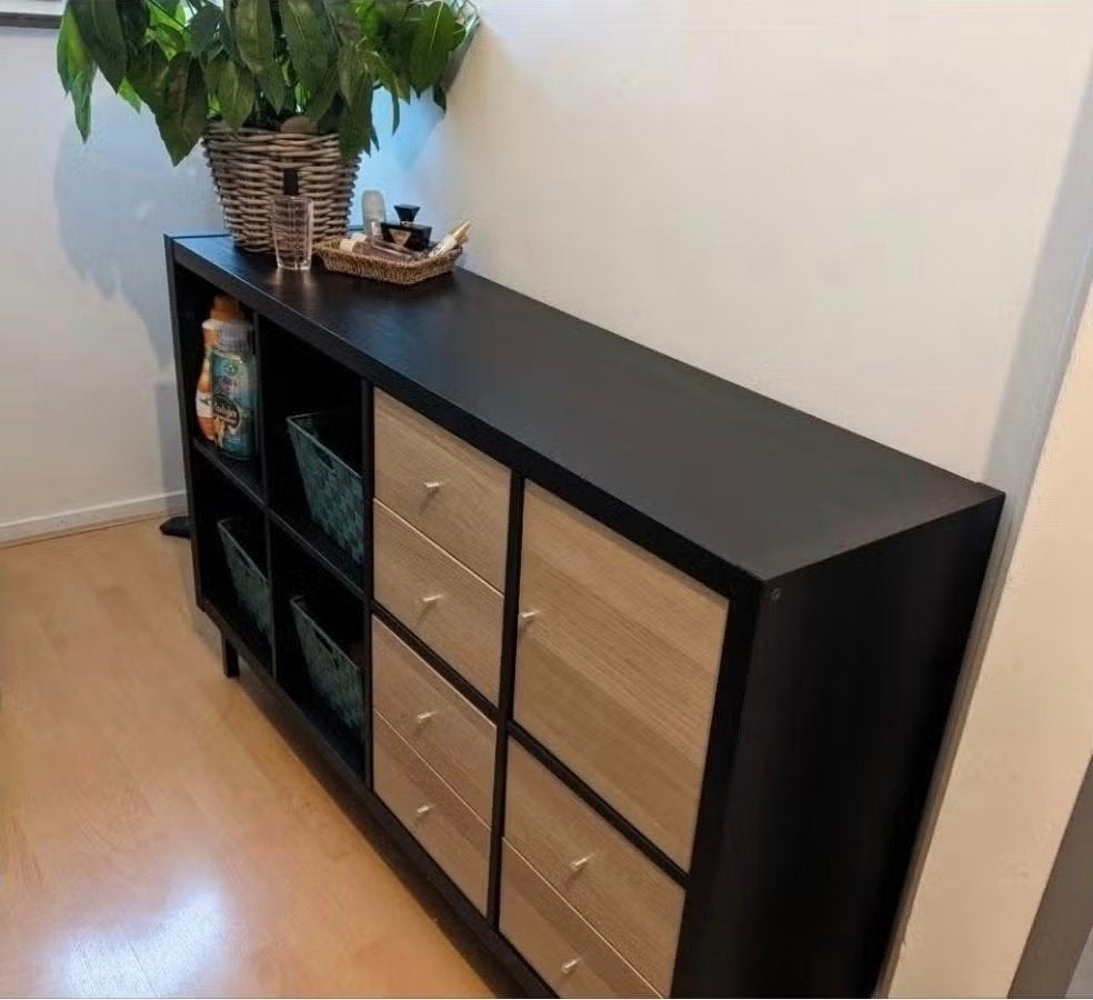 16x kallax LADES & 2x DEUREN inc. Inzetten eiken bruin Ikea, Ophalen, Zo goed als nieuw