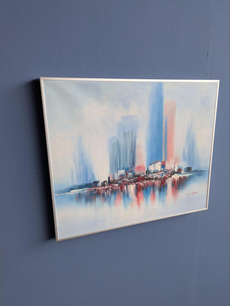Pat Larsen abstract schilderij, Ophalen