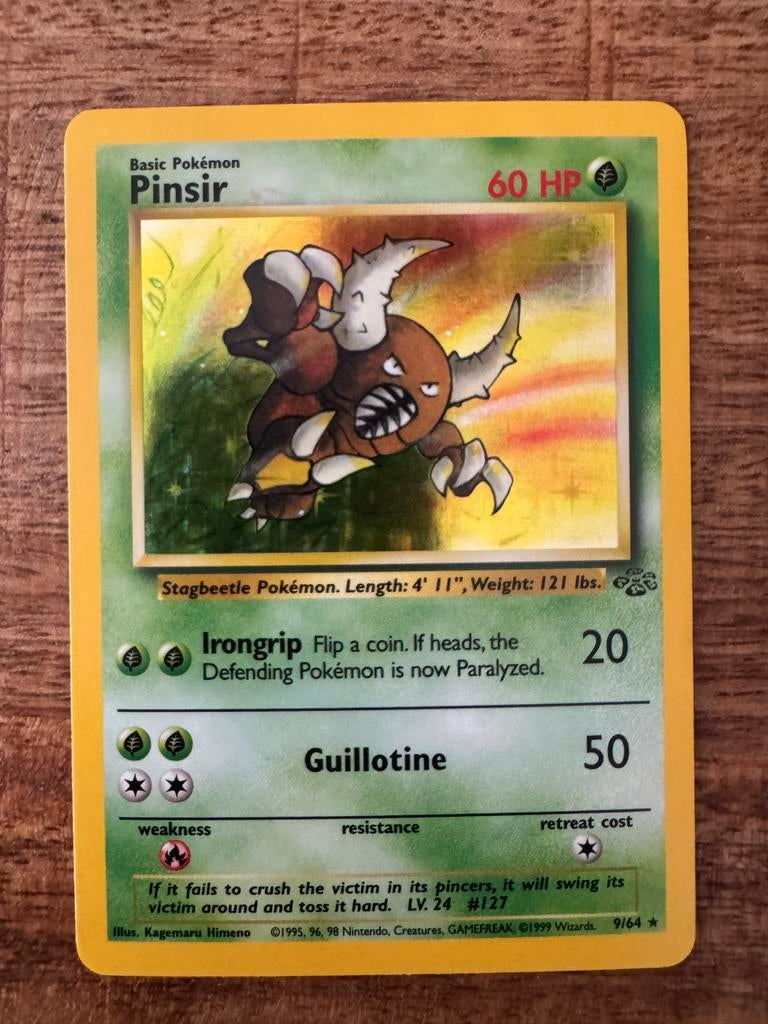 Pinsir Pokémon Kaart (Jungle Set, 1999), Hobby en Vrije tijd, Verzamelkaartspellen | Pokémon, Ophalen of Verzenden, Zo goed als nieuw