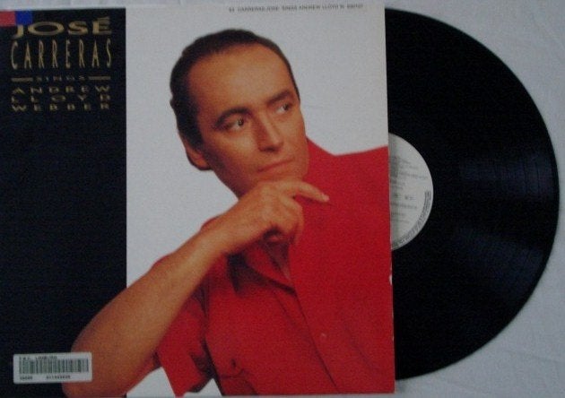 José Carreras sings Andrew Lloyd Webber, LP, Gebruikt, Ophalen of Verzenden, 12 inch