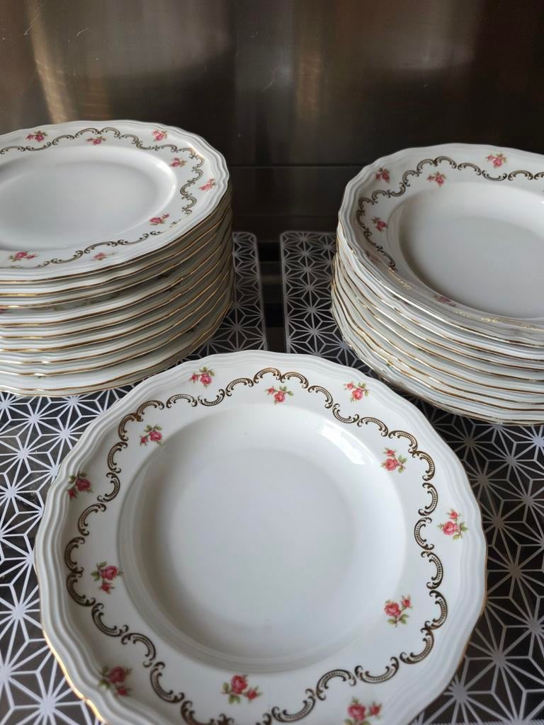 Bavaria roosjes borden: diep & diner, Ophalen of Verzenden