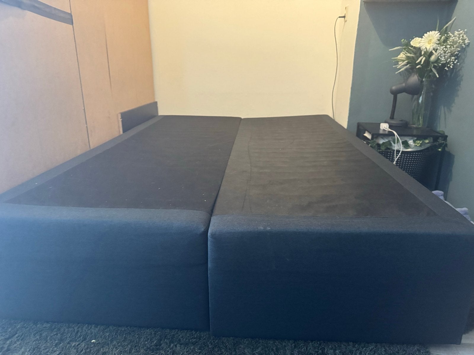 140 x 200 boxpring, Ophalen, Gebruikt, Tweepersoons, 200 cm